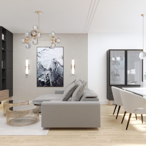 projekt mieszkania gold sand